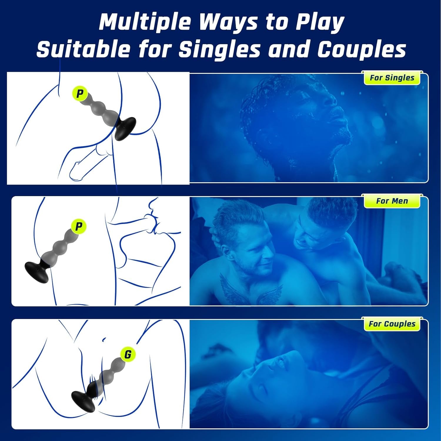 360° Rotation Adult Sex Toys for Men Prostate Massager - Swirl Surround Stimulate Prostate Point APP Remote Control, Adult Toys Anal Plug with 10 Vibrating, Anal Toys Vibrator Mens - SinfulX - 