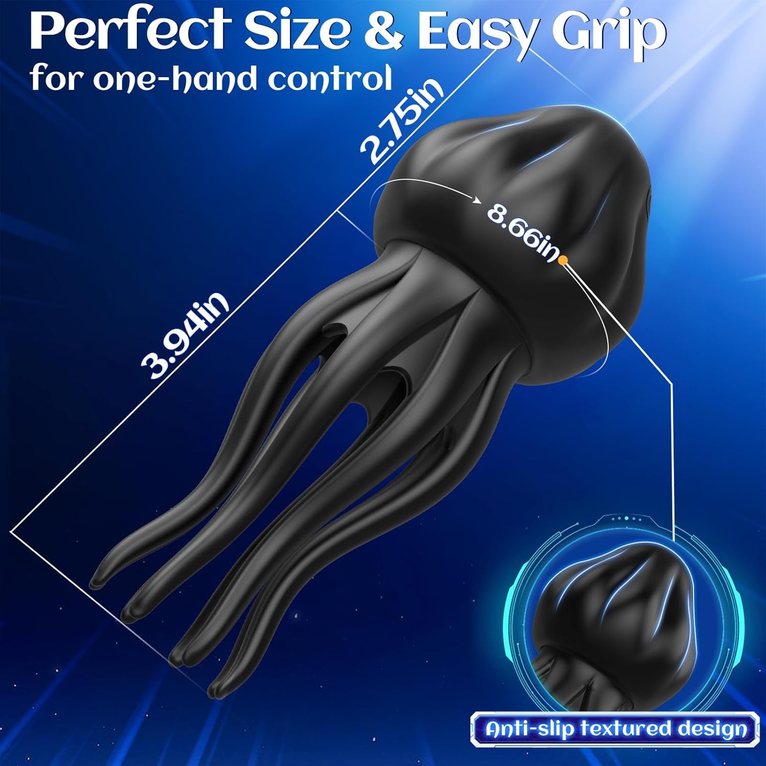 Sex Toys for Men Penis Vibrator - Upgraded Larger Male Masturbator Sex Toy with 10 Powerful Vibrating Modes for Penis Clit Nipple Stimulation, 8 - Tentacle Full Wrapping Adult Mens Sex Toys - SinfulX - 