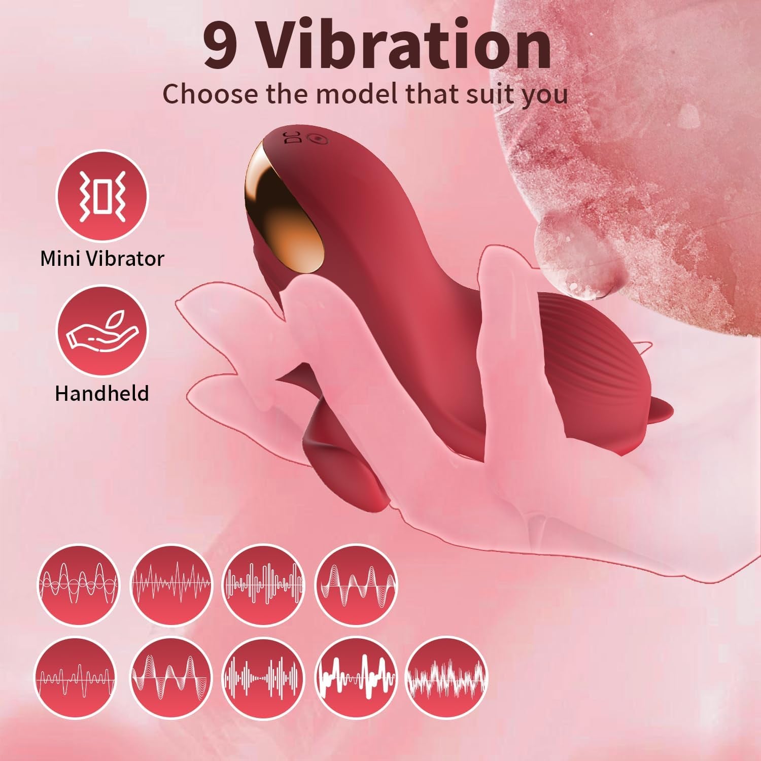 NovaPulse Mini Vibrator 9 Modes Quiet Travel Massager - SinfulX - Personal Care > Sexual Wellness > Finger Vibrator