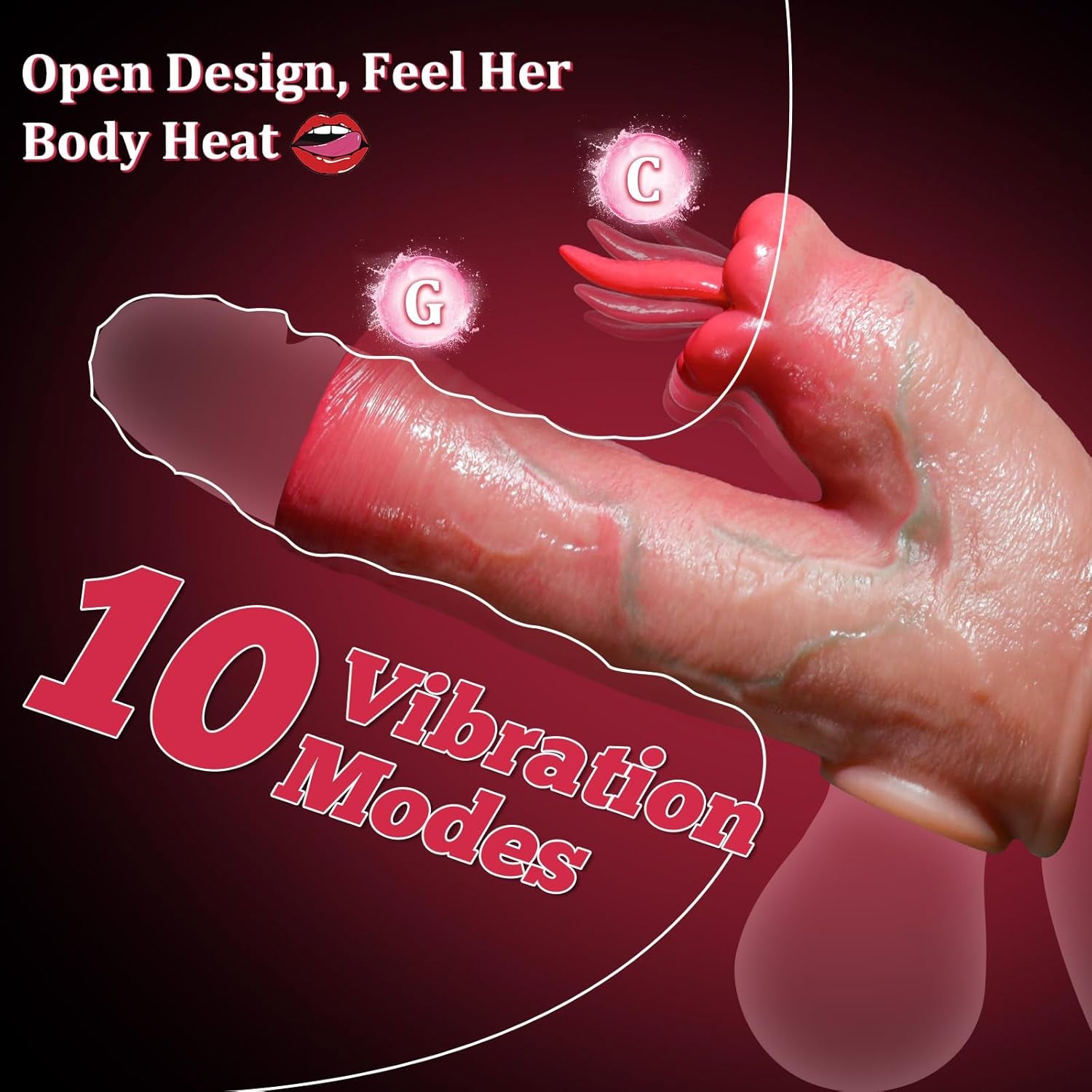 Penis Sleeve Vibrator Cock Ring - Penis Extender Cock Sleeve Delay Ejaculation with Clitoral Stimulator, Remote Control Penis Enlarger Elastic Penis Ring with 10 Vibrating Mode, Male Sex Toys for Men - SinfulX - 