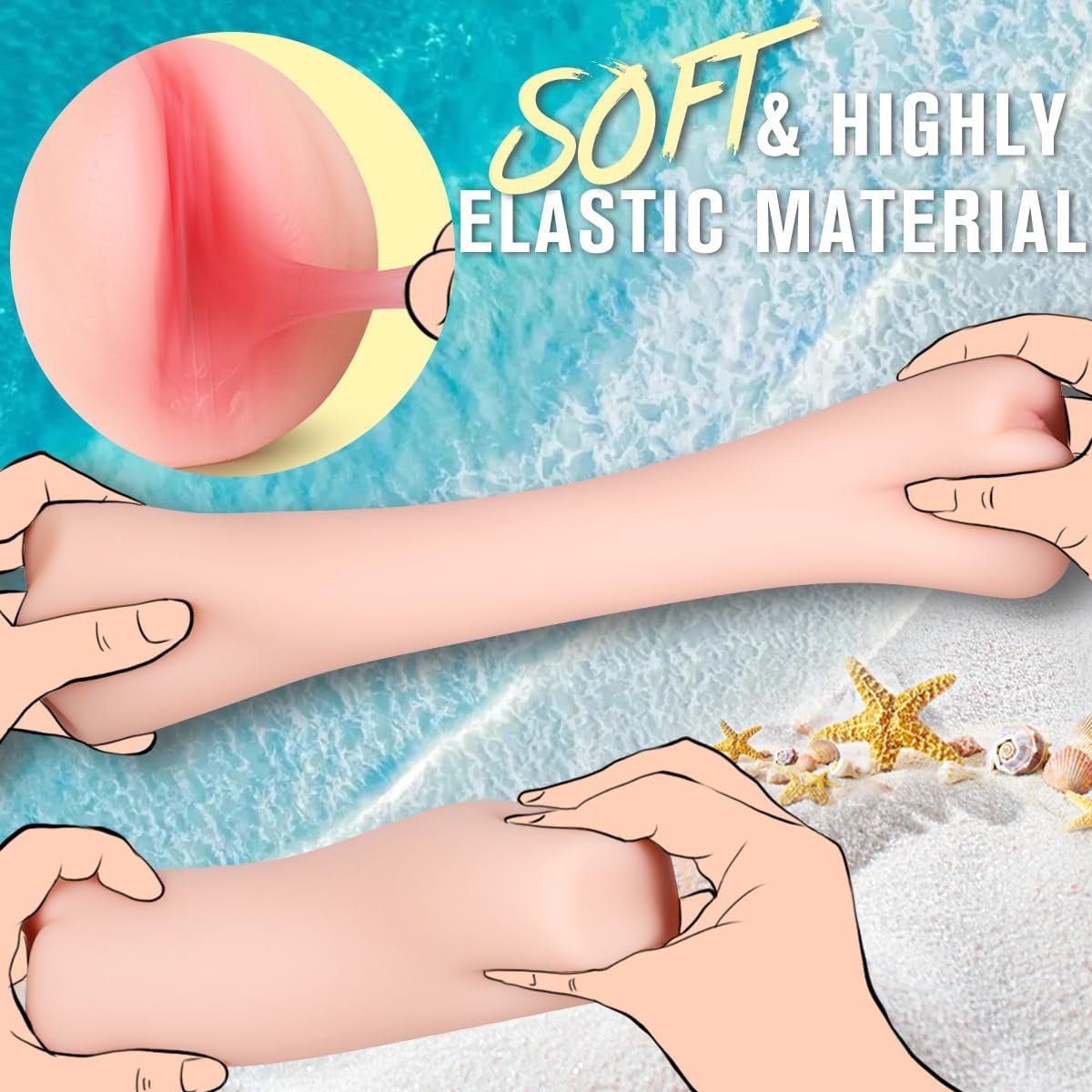Pack of 3 Pocket Pussies Sex Toys for Men, Male Masturbators Sex Dolls - Realistic Mouth Pocket Pussy & Anal Stroker & Vagina Toy, Soft Silicone Sex Doll Blowjob Adult Sex Toy, Mens Penis Training Set - SinfulX - 