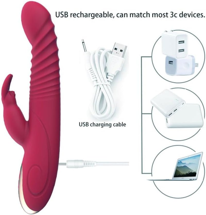 2026 New 9 Inch Realistic Rabbit Ears Adult Tool for Women Today Automatic Adult Tool for Women Today 15 Powerful Modes Waterproof Electric Adult Toys Machine - SinfulX - 