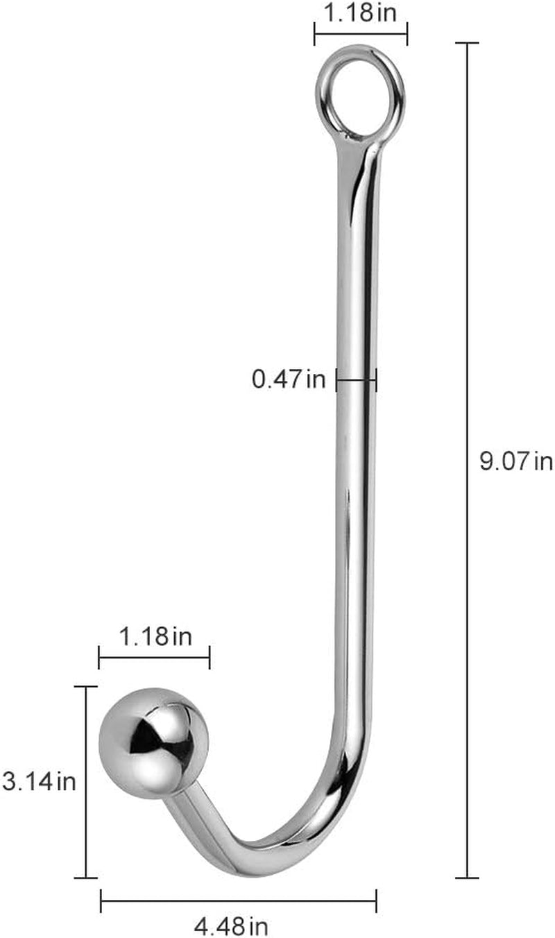Metal Anal Hook Fetish Bondage Hook Sex Toys Steel Anal Rope Hook Bondage with Anal Ball Sex Games Unisex Fetish Toy for Couple Lovers - SinfulX - 