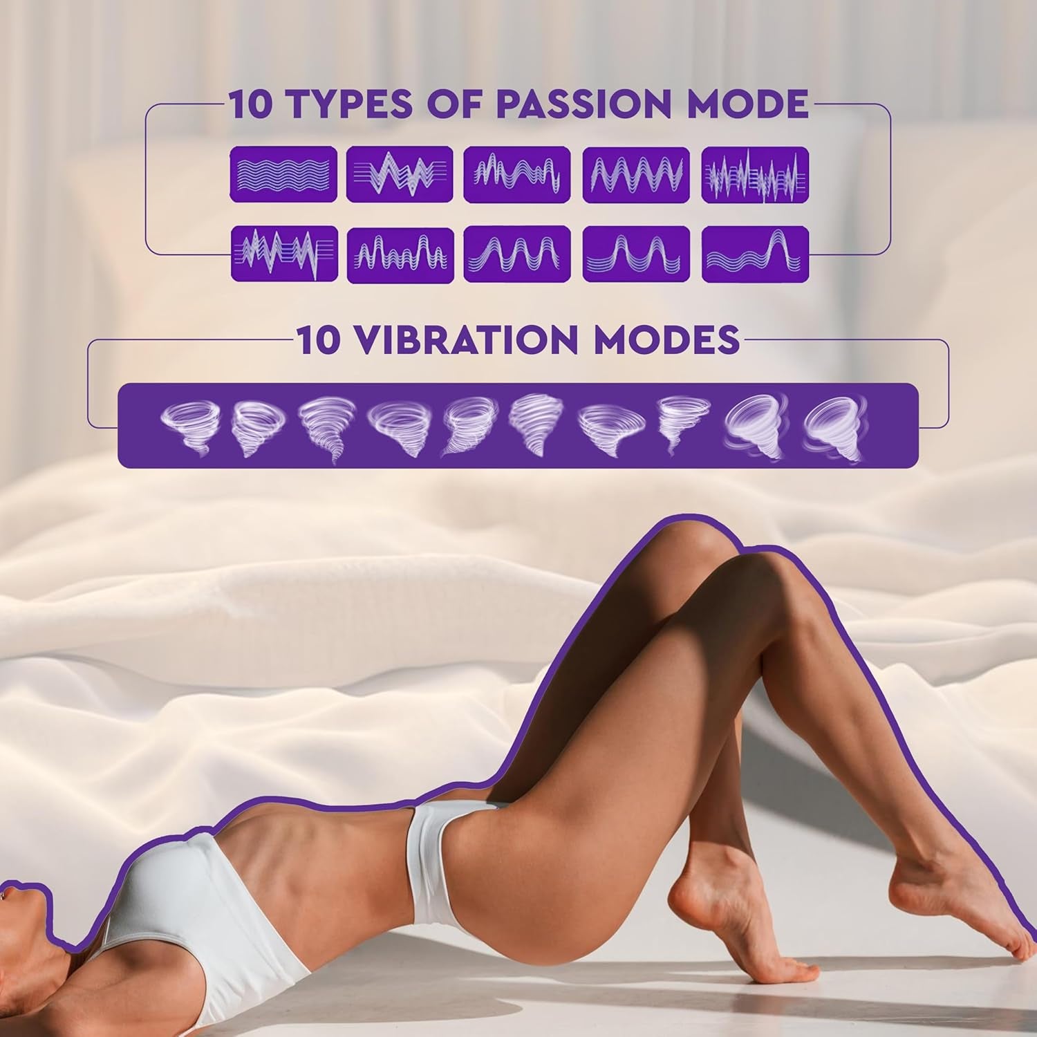 Adult Sex Toys Vibrator Wand Women, 2 in 1 Clitoral Stimulator G Spot Vibrator with 10 Powerful Licking & Vibrating Modes, Couples Sex Novelties Clit Female Vibrator (Women) - SinfulX - 