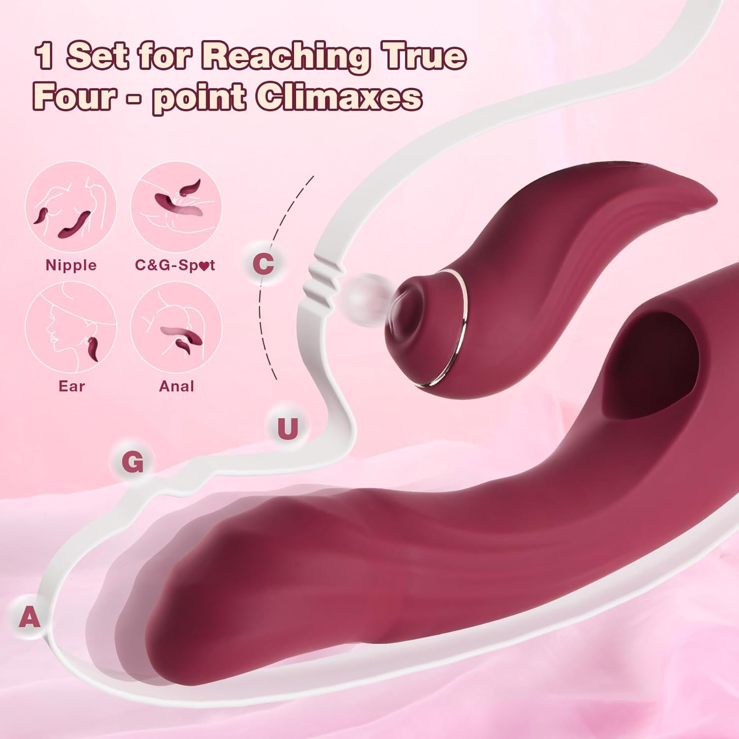Vibrator Sex Toys Adult Dildo -  6 in 1 Detachable Set Heating APP Vibe with 7 Tapping 7 Thrusting 10 Vibration, Female True Clit Nipple G Spot Anal Stimulator for Women Men Couples Game