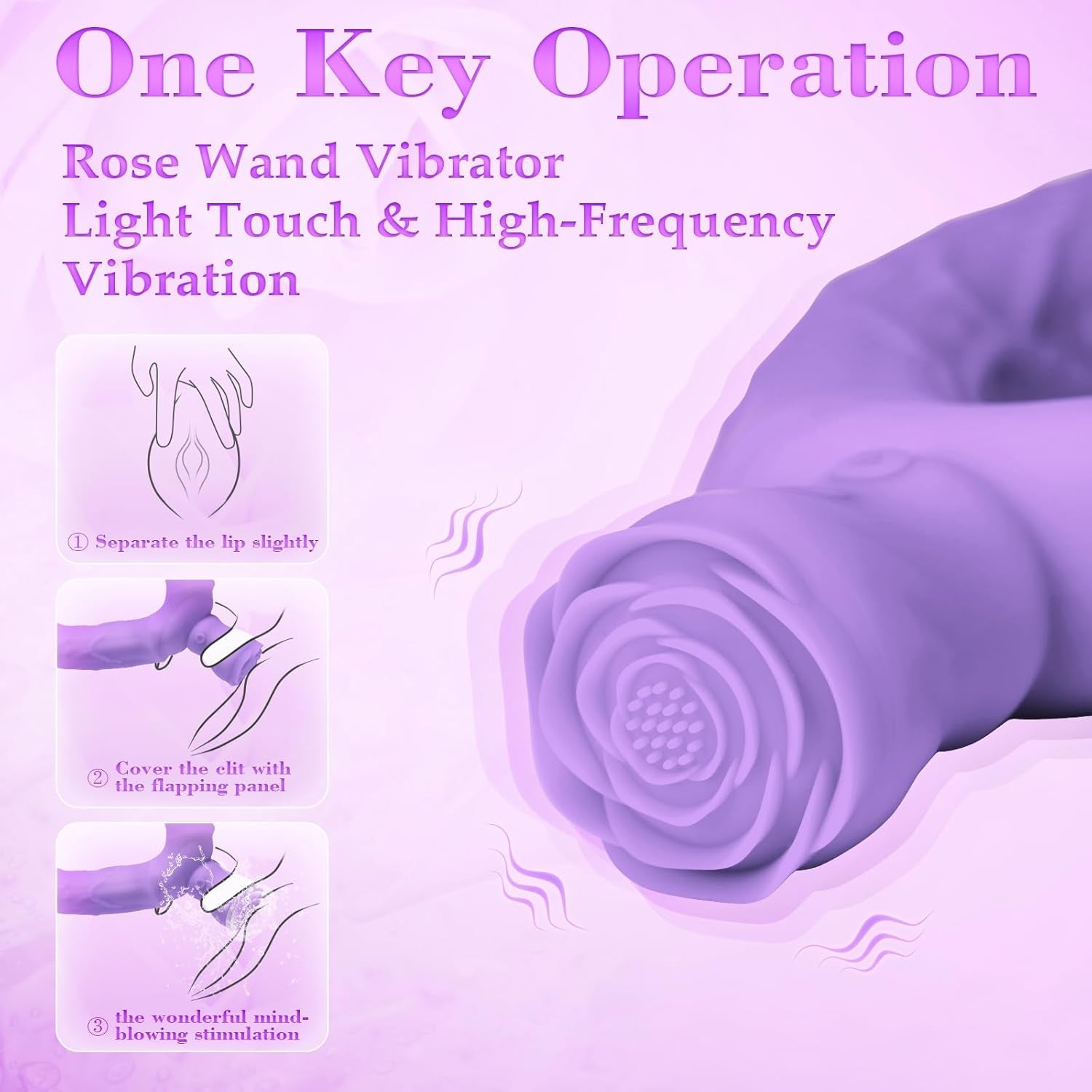 Double Dildo Lesbian Sex Toy, 15.75" Lesbian Toy Double Ended Sided Headed Dildo & Anal Dildos with 10 Vibrating Modes, Long Strapless & Strap on Dildos Rose Women Couple Gay Sex Toys - SinfulX - 