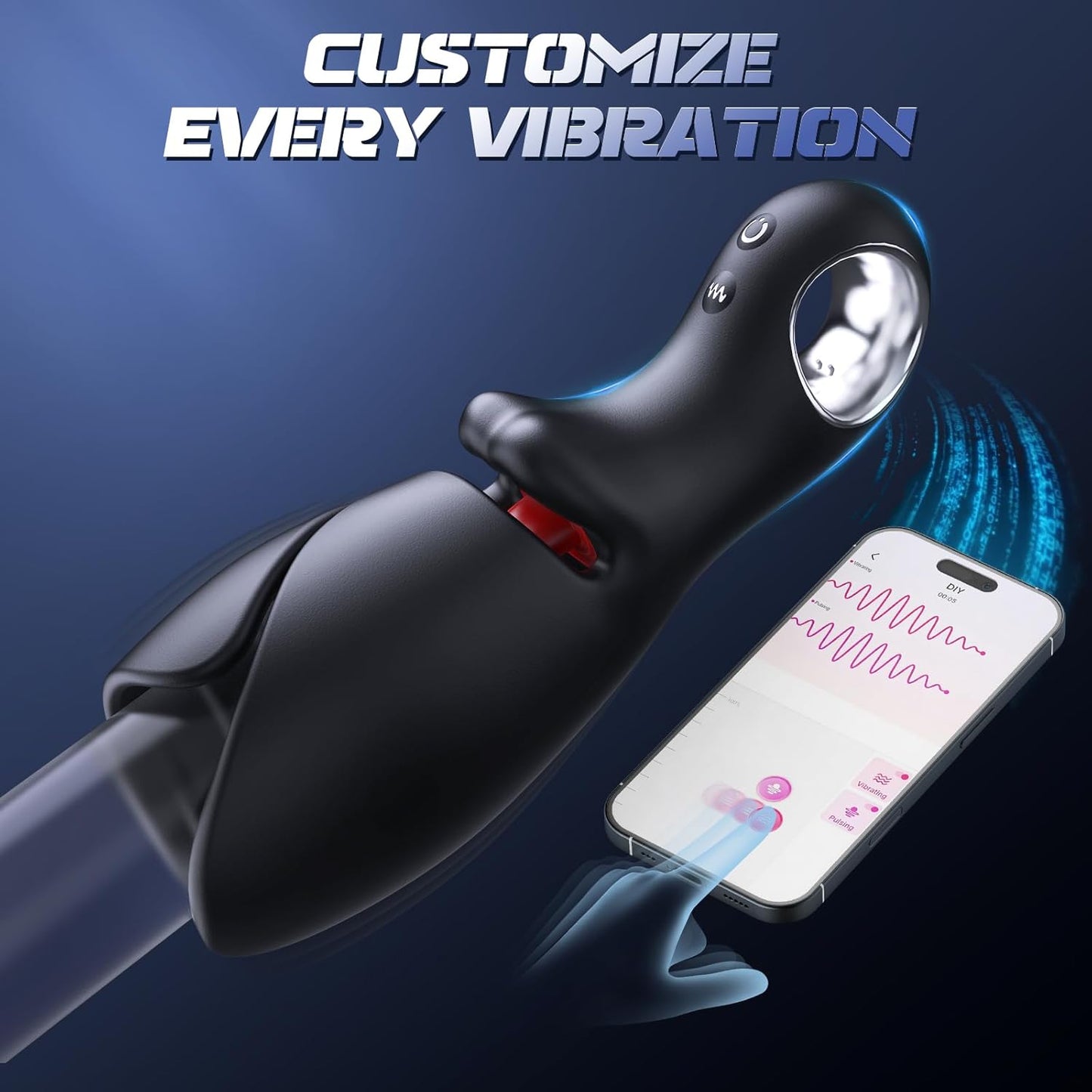 Male Sex Toys for Men Tongue Vibrator -  Male Masturbator AI Smart APP Control Pocket Pussy Stroker with 10 Licking & Vibrating Modes Penis Vibrator, Adult Male Sex Toys Lubricant Oils Massage