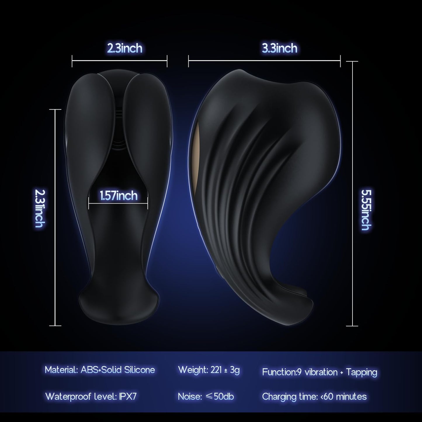 Sex Toys for Men Penis Sleeve Male Vibrator - Male Masturabtor Air Stroker Glans Training with 9 Vibrating + 9 Pulsating, Vibrating Massager for Adult Toys Sex Device Soft Silicone Pleasure Toys