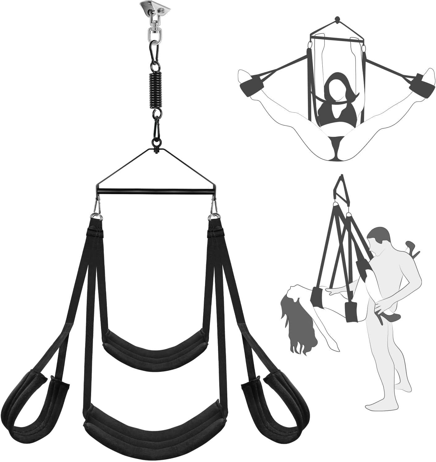 MidnightSpin 360° Spinning Ceiling Sex Swing - SinfulX - 