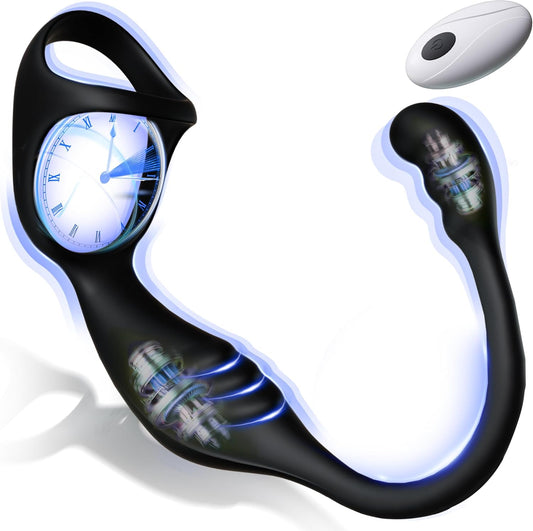 Sex Toys for Men, Remote Control Prostate Massager with Vibrating Cock Ring, 10 Intense Vibrating Male Sex Toy, Anal Vibrator for Men Anal Toys, Adult Toys Anal Plug Couple Sex Toys