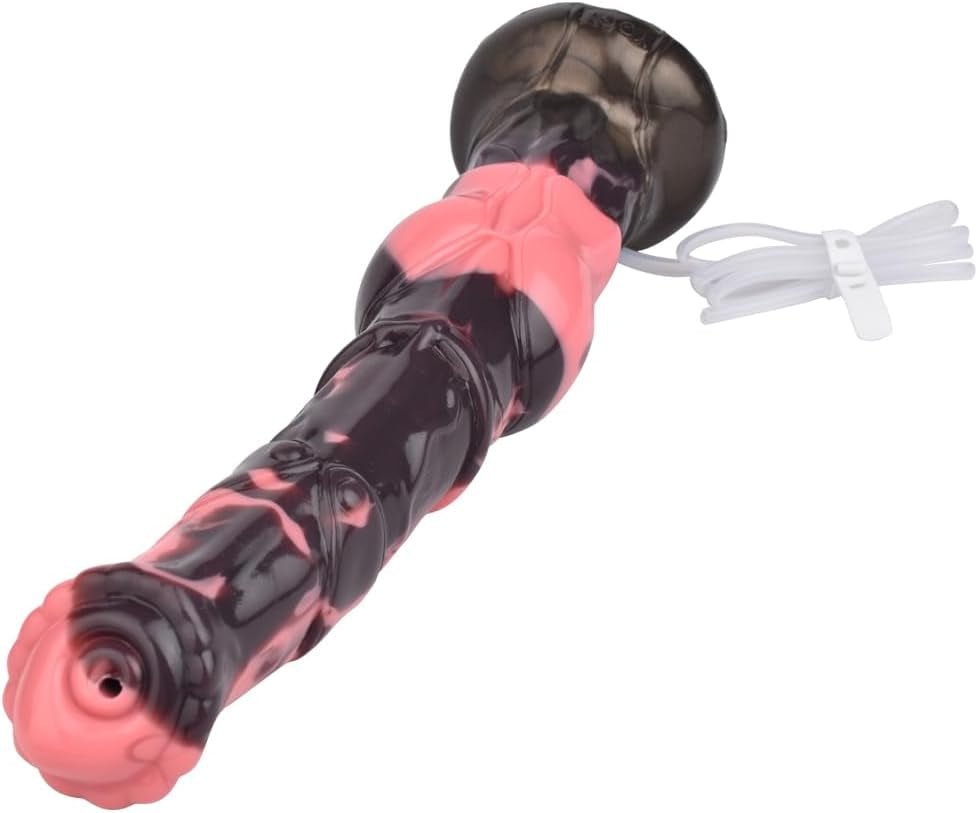 Squirting Dildo Silicone Ejaculating Penis, 12 Inch Colorful Fantasy Large Penis with Strong Suction Cup, Soft Anal Dildo, Adult Sex Toy for Women Sex Pleasure - SinfulX - 