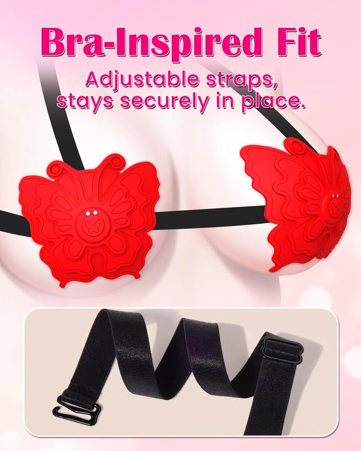VelvetStrap Strap - On Nipple Vibrator 10 Modes Waterproof - SinfulX - Personal Care > Sexual Wellness > Nipple Stimulator