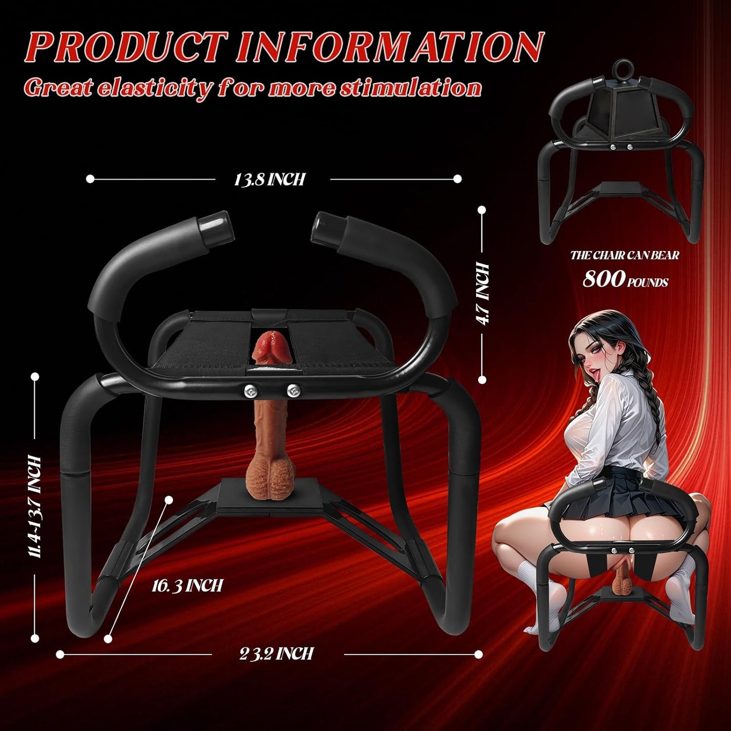 SinPivot Sex Chair | Rotating Armrests, 500lb Support Frame