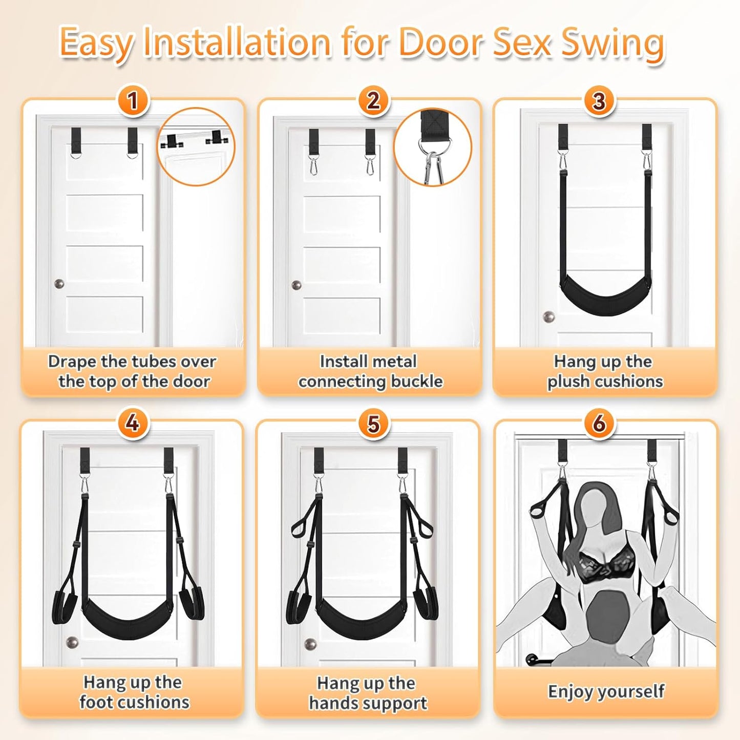 CloudLift Adjustable Door Sex Swing 350lb - SinfulX - 