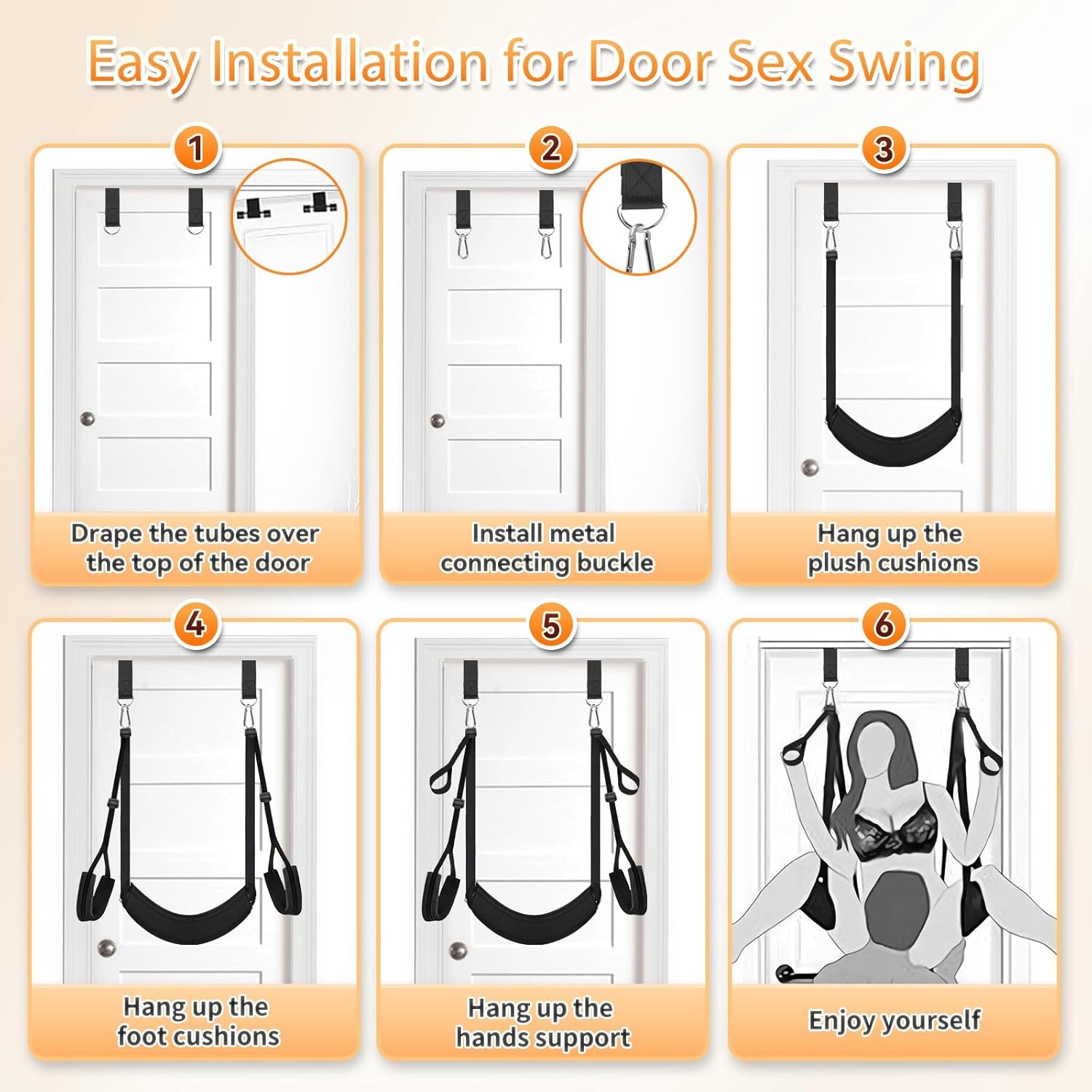 CloudLift Adjustable Door Sex Swing 350lb - SinfulX - 