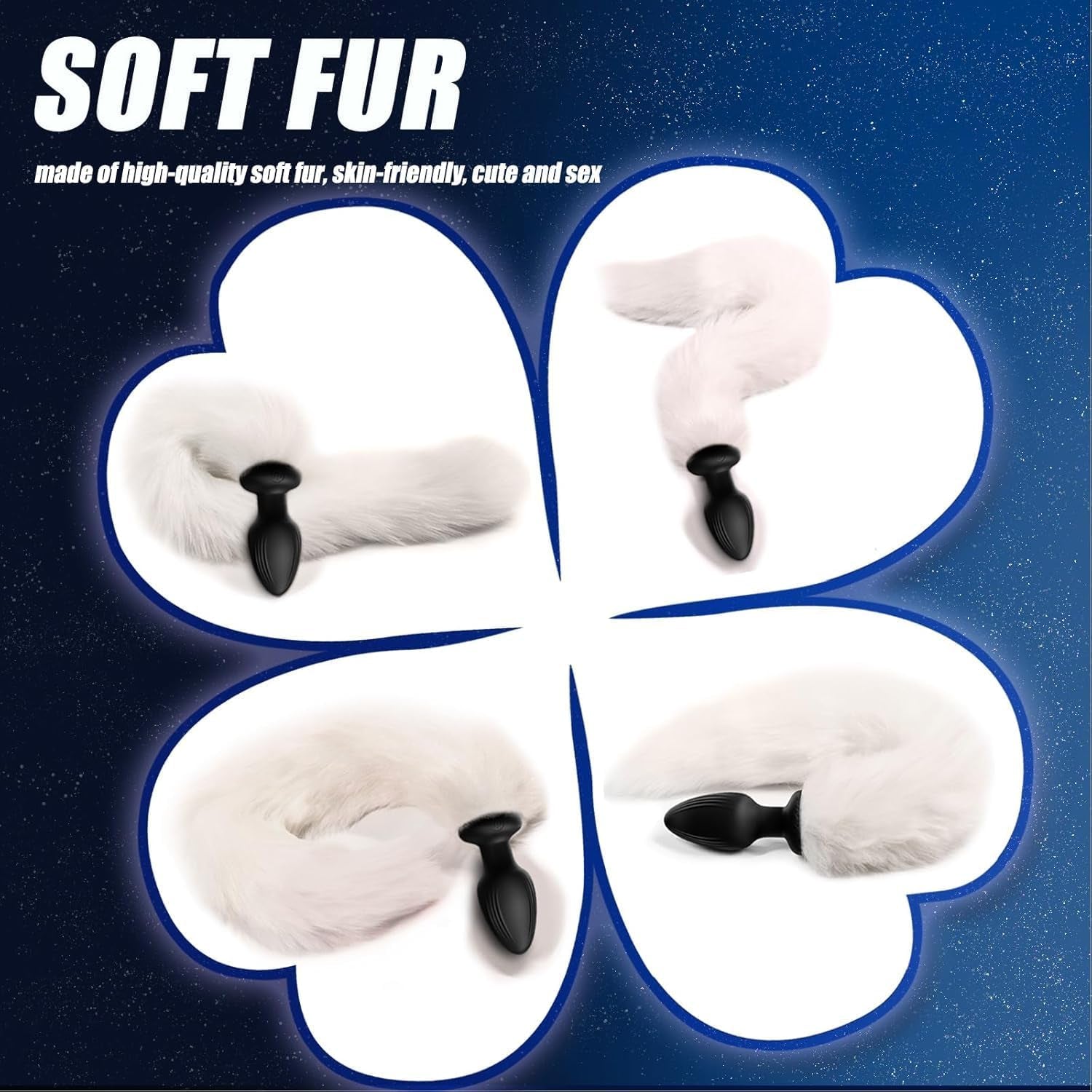 FrostPulse Remote Control Fox Tail Vibrating Anal Plug - SinfulX - 