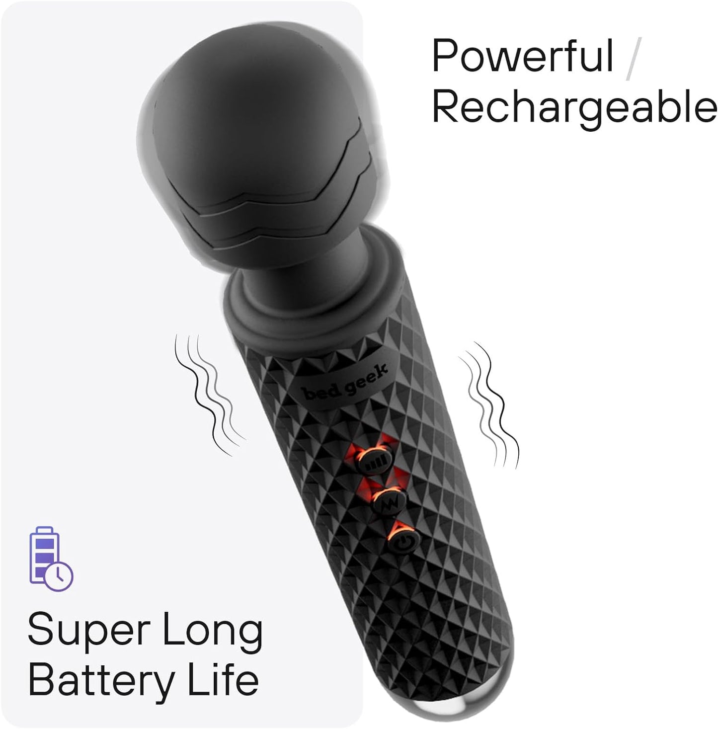 ObsidianPrism Wand Vibrator 20 Patterns 8 Speeds Waterproof - SinfulX - Personal Care > Sexual Wellness > Wand Vibrator