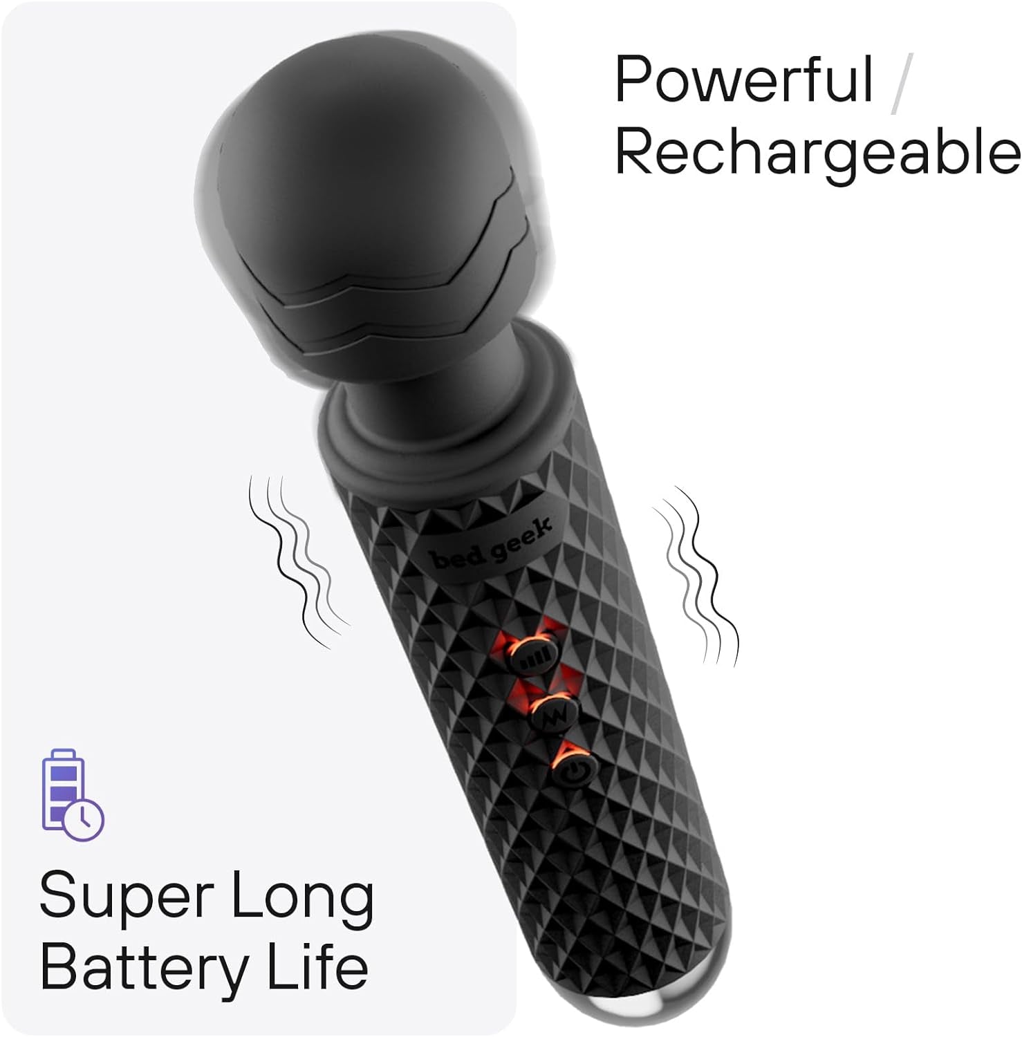 ObsidianPrism Wand Vibrator 20 Patterns 8 Speeds Waterproof - SinfulX - Personal Care > Sexual Wellness > Wand Vibrator