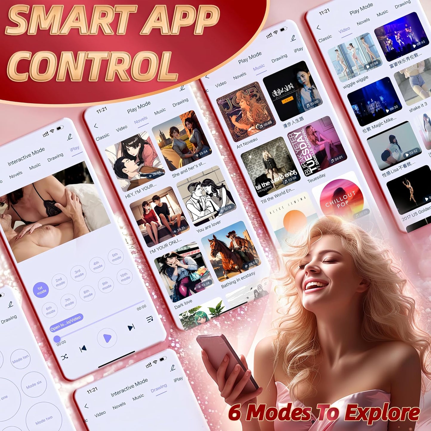 RoseOrbit App Remote Vibrating Egg 360 Rotation G - Spot - SinfulX - Personal Care > Sexual Wellness > Bullet Vibrator