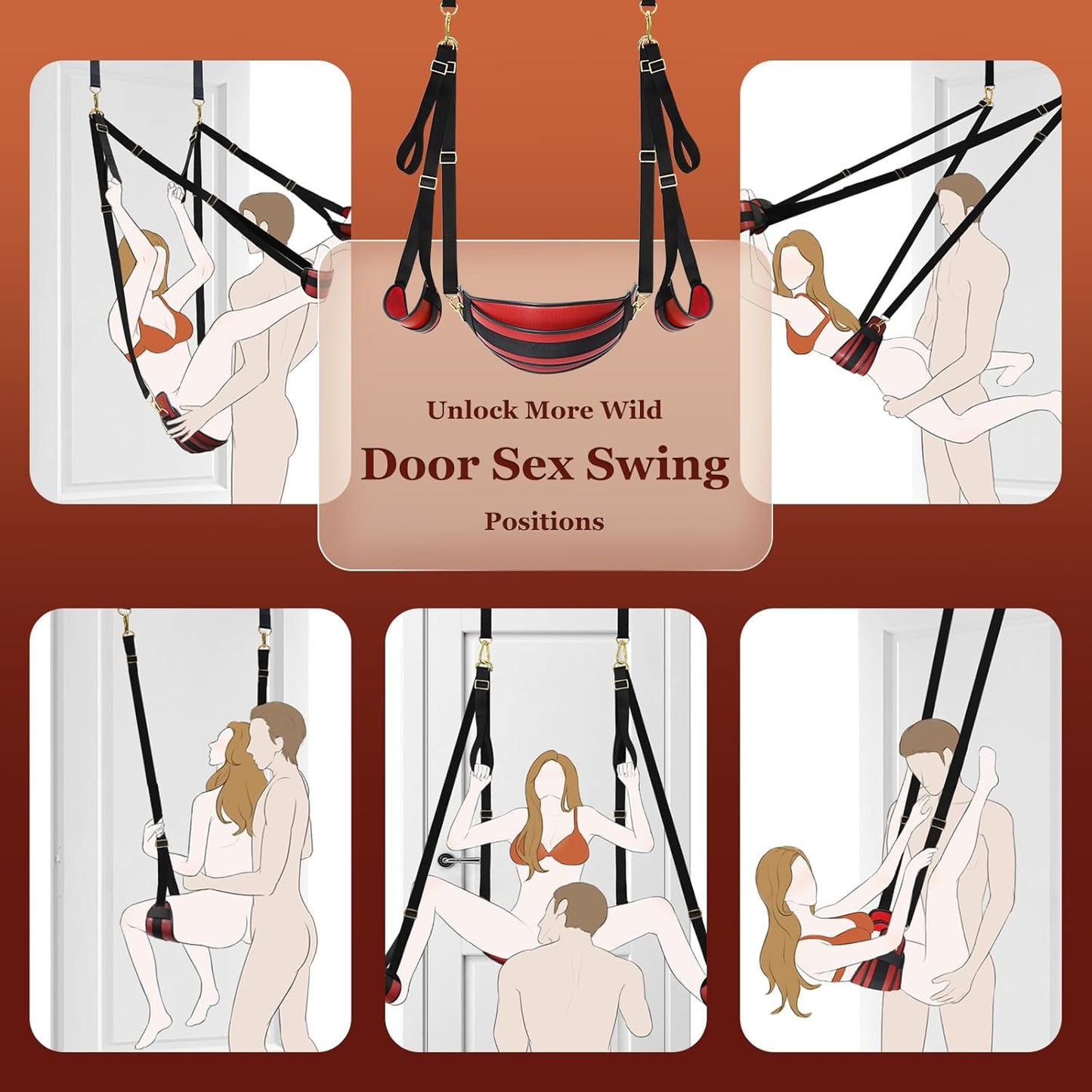 VelatriX 2 - in - 1 Door Sex Swing 500lb Adjustable - SinfulX - Personal Care > Sexual Wellness > Sex Swing