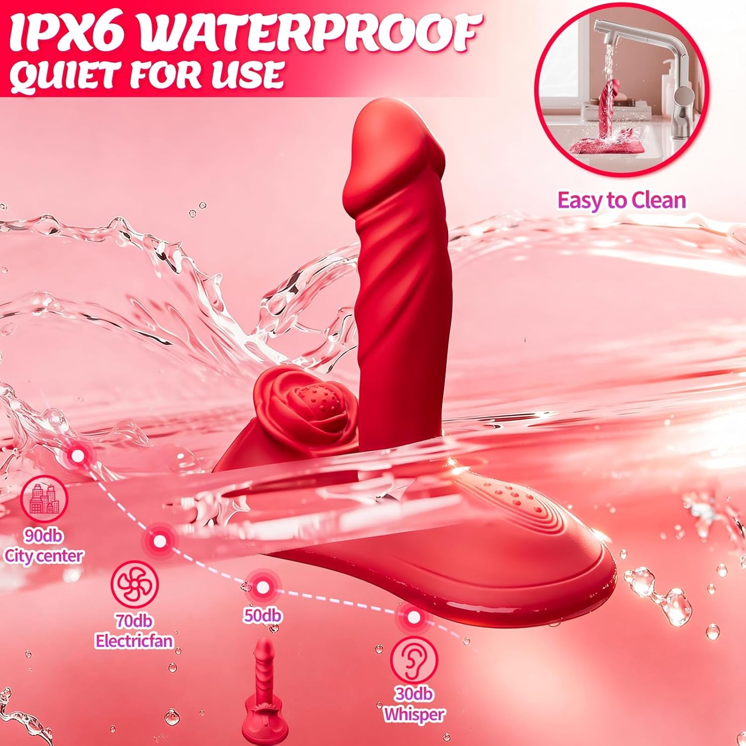 RoseRhythm Triple - Drive Ride - On Peristalsis Vibrator - SinfulX - 