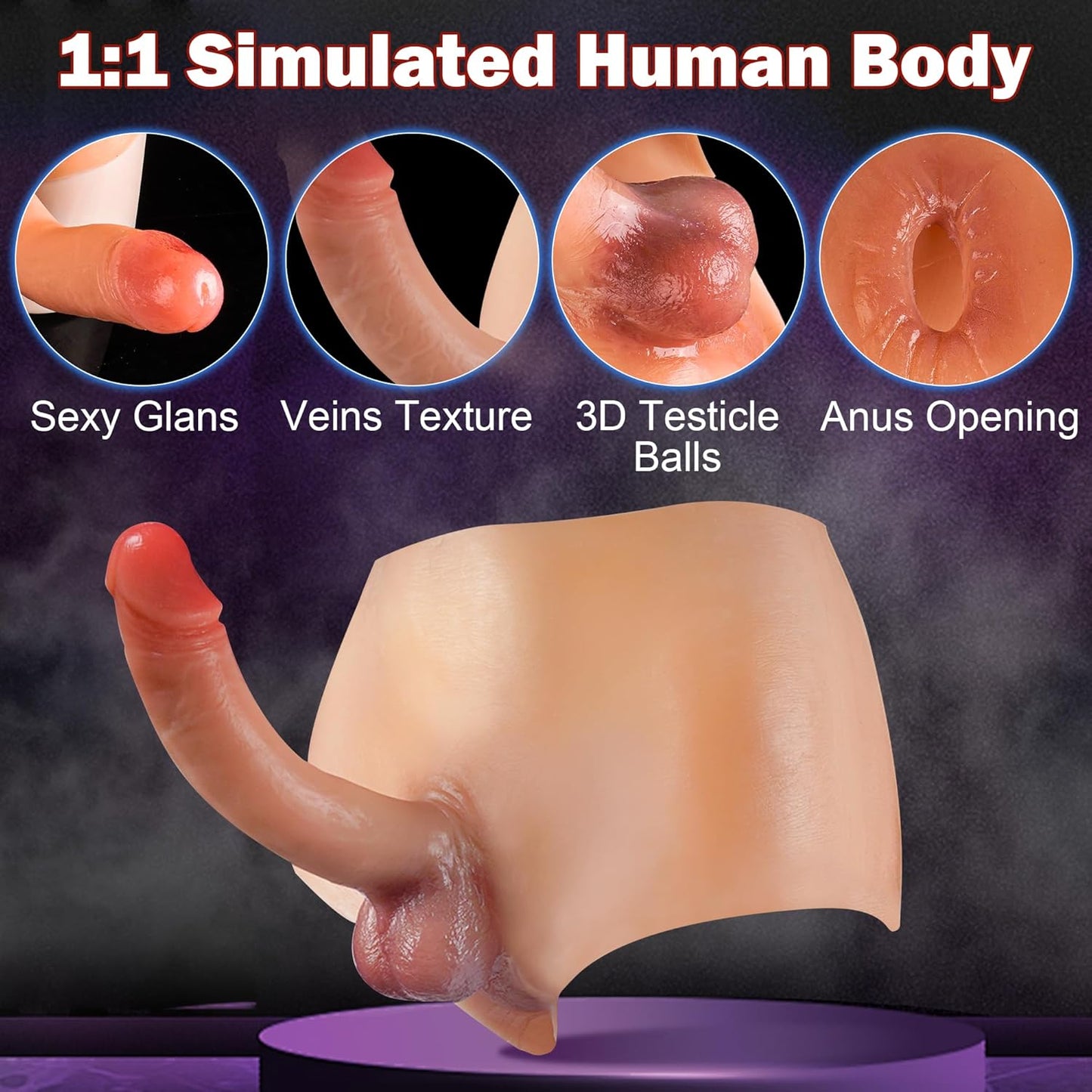 Realistic Strap on Dildo Harness Dildos Panties, Silicone Wearable Dildo Underwear Lesbian Sex Toys, Transgender Clothing Strapon with 7" Solid Dick, Strapless Dildos Pegging Toys for Women & Couple - SinfulX - 