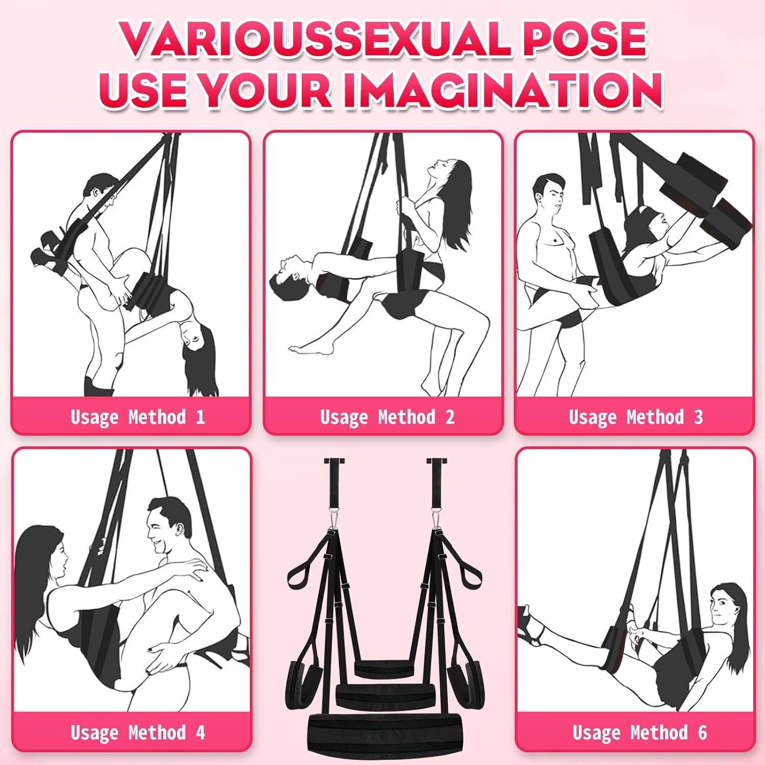 UltraPlush Heavy - Duty Door Sex Swing 800lb - SinfulX - 