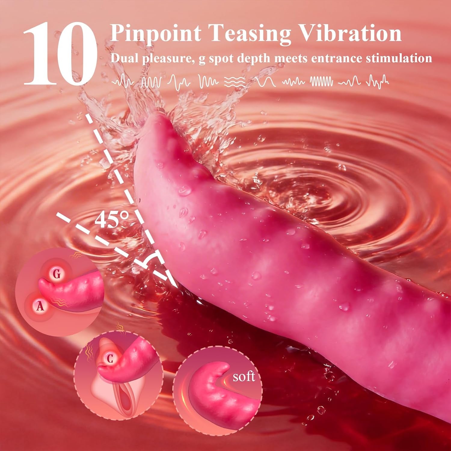VirelWriggle Tongue Vibrator 20 Modes G - Spot Toy - SinfulX - Personal Care > Sexual Wellness > Tongue Vibrator