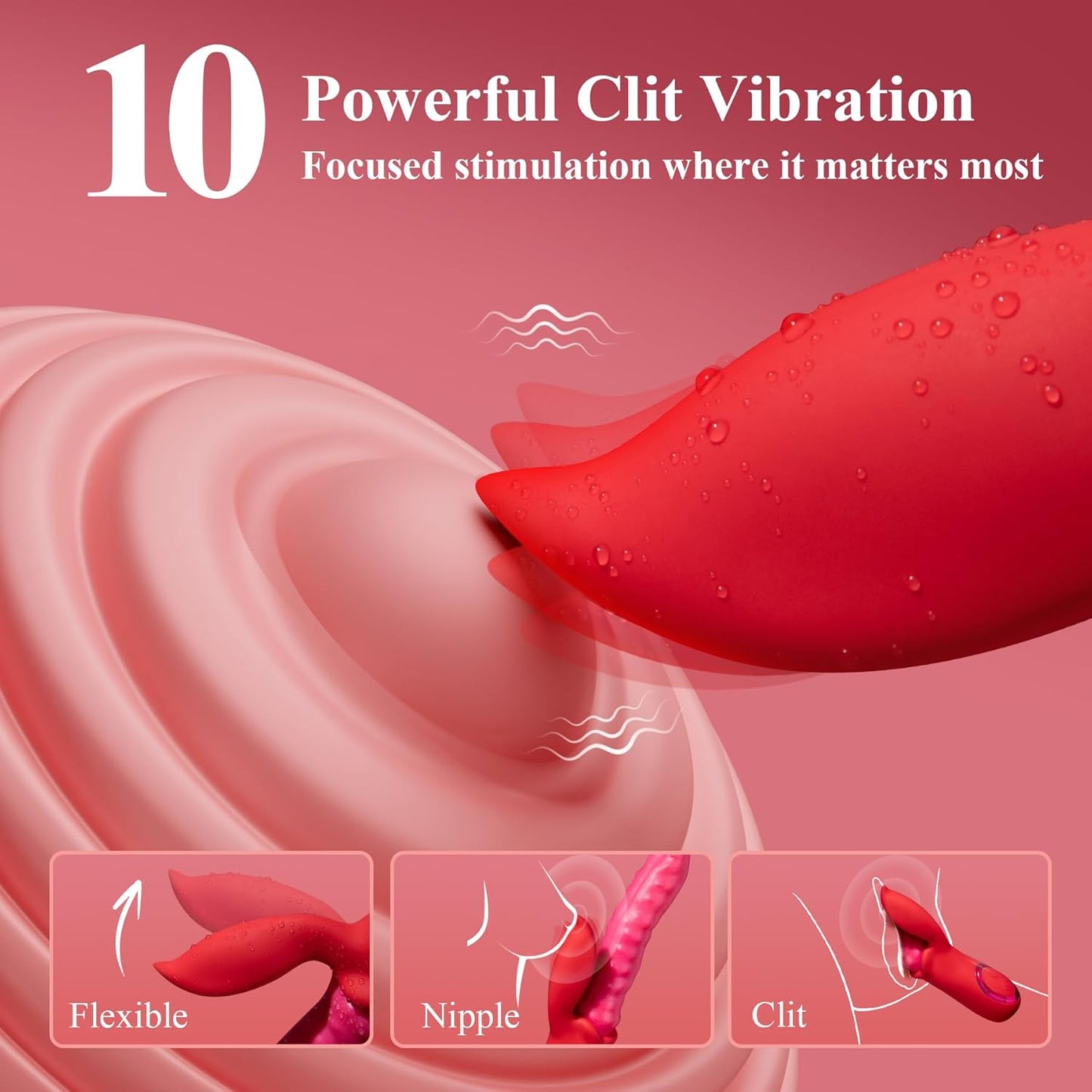 VirelWriggle Tongue Vibrator 20 Modes G - Spot Toy - SinfulX - Personal Care > Sexual Wellness > Tongue Vibrator