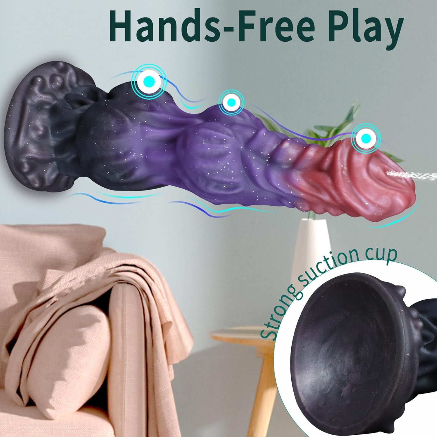 9.6" Monster Dildo Fantasy Squirting Dildo with 2 Big Knots, Dragon Horse Dildos Dog Dildos Knotted Ejaculating Toy with Strong Suction Cup, Adult Toys for Women Men - SinfulX - 