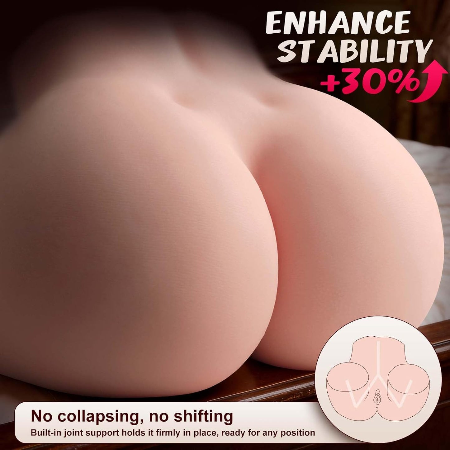 25LB BBW Sex Doll Male Sex Toy, Realistic Pocket Pussy Big Butt Sex Doll Torso, Big Ass Sex Toy with Dual Deep Pleasure Channels, Adult BBW Sex Toys for Men Male Masturbator - SinfulX - 