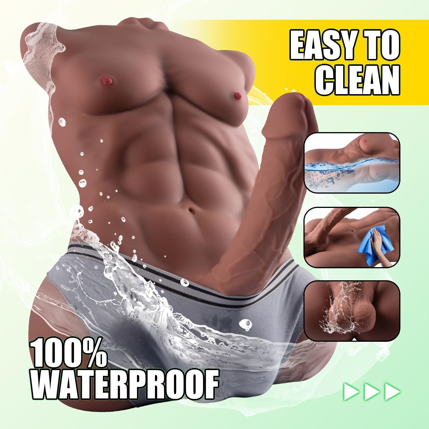 Male Sex Doll with Thrusting Dildo Tight Anal, Full Size Sex Doll Strong Men'S Body with Muscle Abs for Women Gay, Adult Toys Female Masturbation Sex Toys for Women Gay - SinfulX - 
