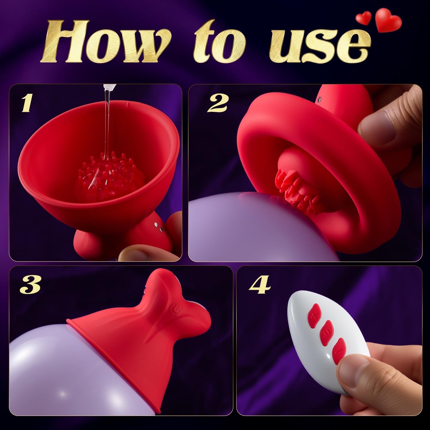 Sex Toys Nipple Vibrator - 5-In-1 Nipple Sucker Toy Stimulator Massager with 7 Rotating Vibrating Modes, Women Wearable Vibrator Vibrating Nipple Clamps Rose Adult Sex Toy for Women Couples Pleasure