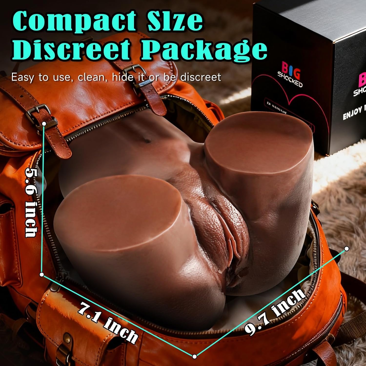 Black Goddess Realistic Sex Doll for Men, Natural Angle Fit Sex Dolls Sex Toy Big Ass Male Sex Toys Fake Pocket Pussy Stroker with 2 Hole Deeper Vagina & Tight Anal Soft Butt Adult Toys - SinfulX - 