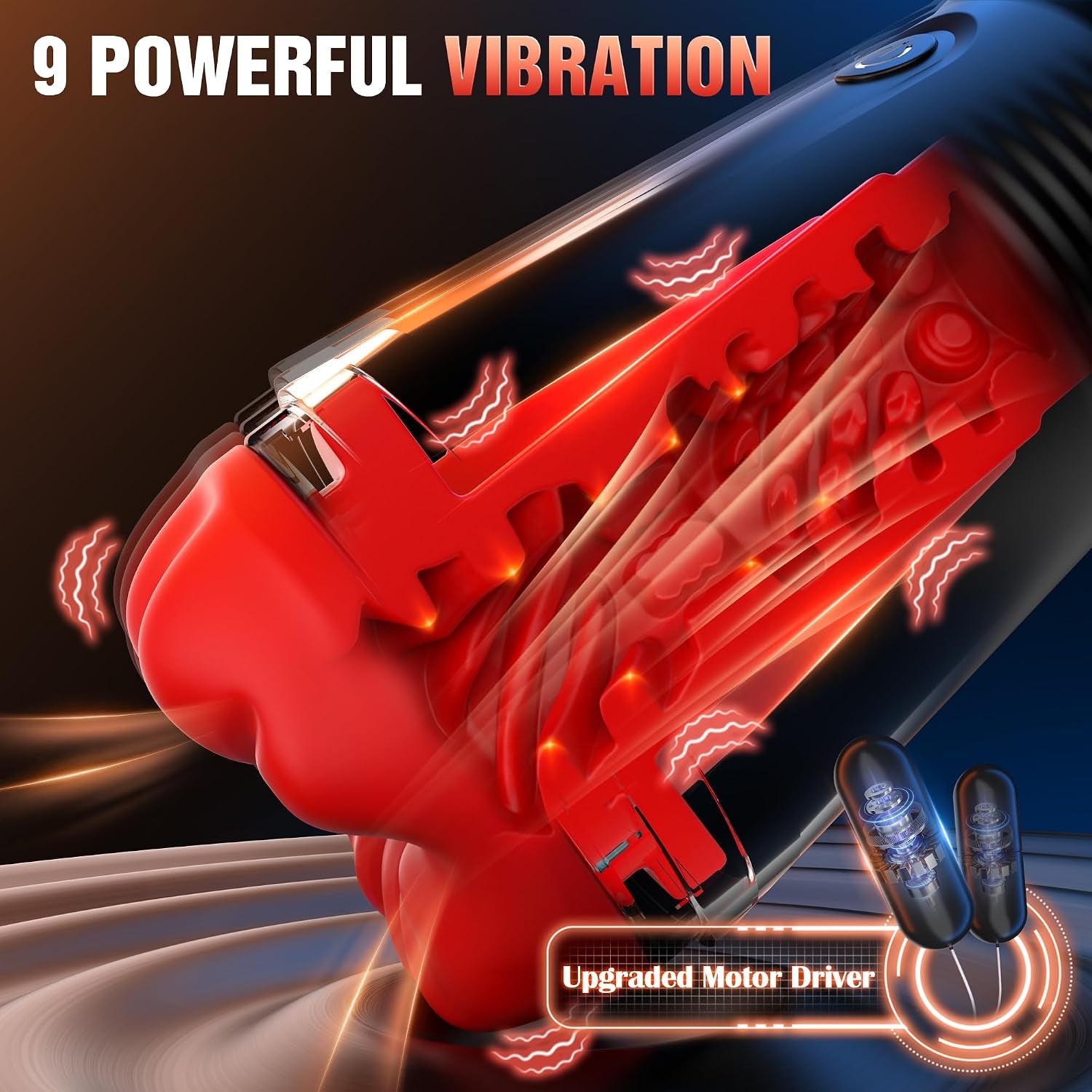VellumVent 5-in-1 Male Training Masturbator | 9 Modes & 3D Mouth Cup