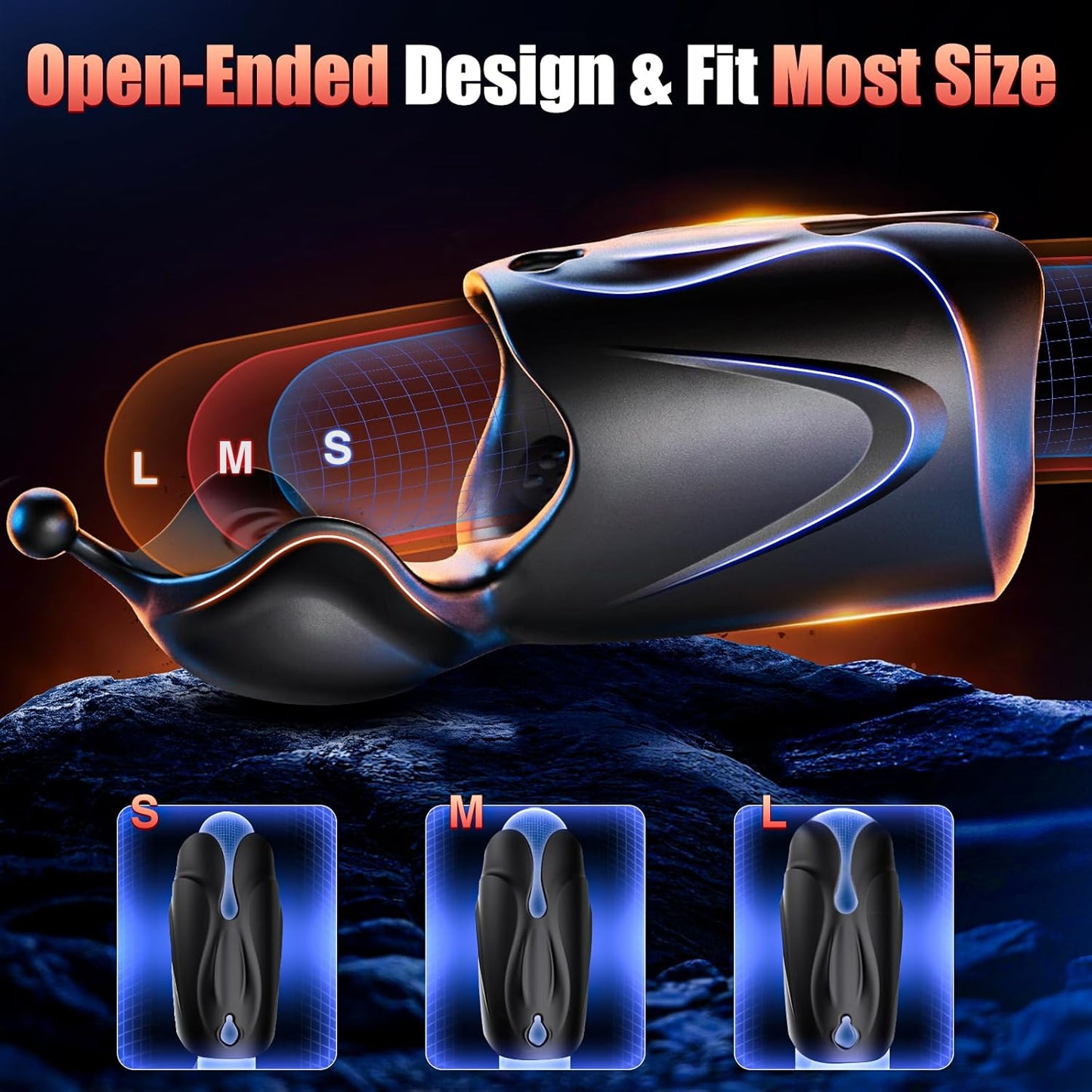 Male Masturbator Sex Toys for Men - Open - Ended Design Penis Vibrator Male Sex Toy with 10*10 Vibrating & 2 Motors & AI Sync APP & Squeezable Sleeve Stroker Machine, Adult Sex Toys for Gay Men - SinfulX - 