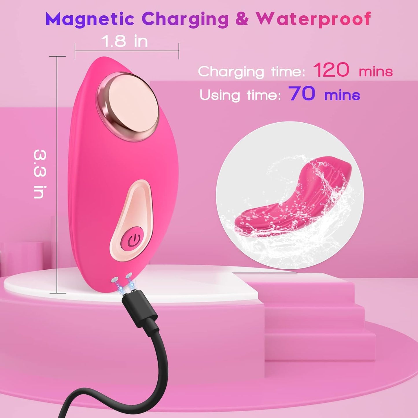 ClipSync APP Magnetic Panty Vibrator 10 Modes - SinfulX - Personal Care > Sexual Wellness > Panty Vibrator