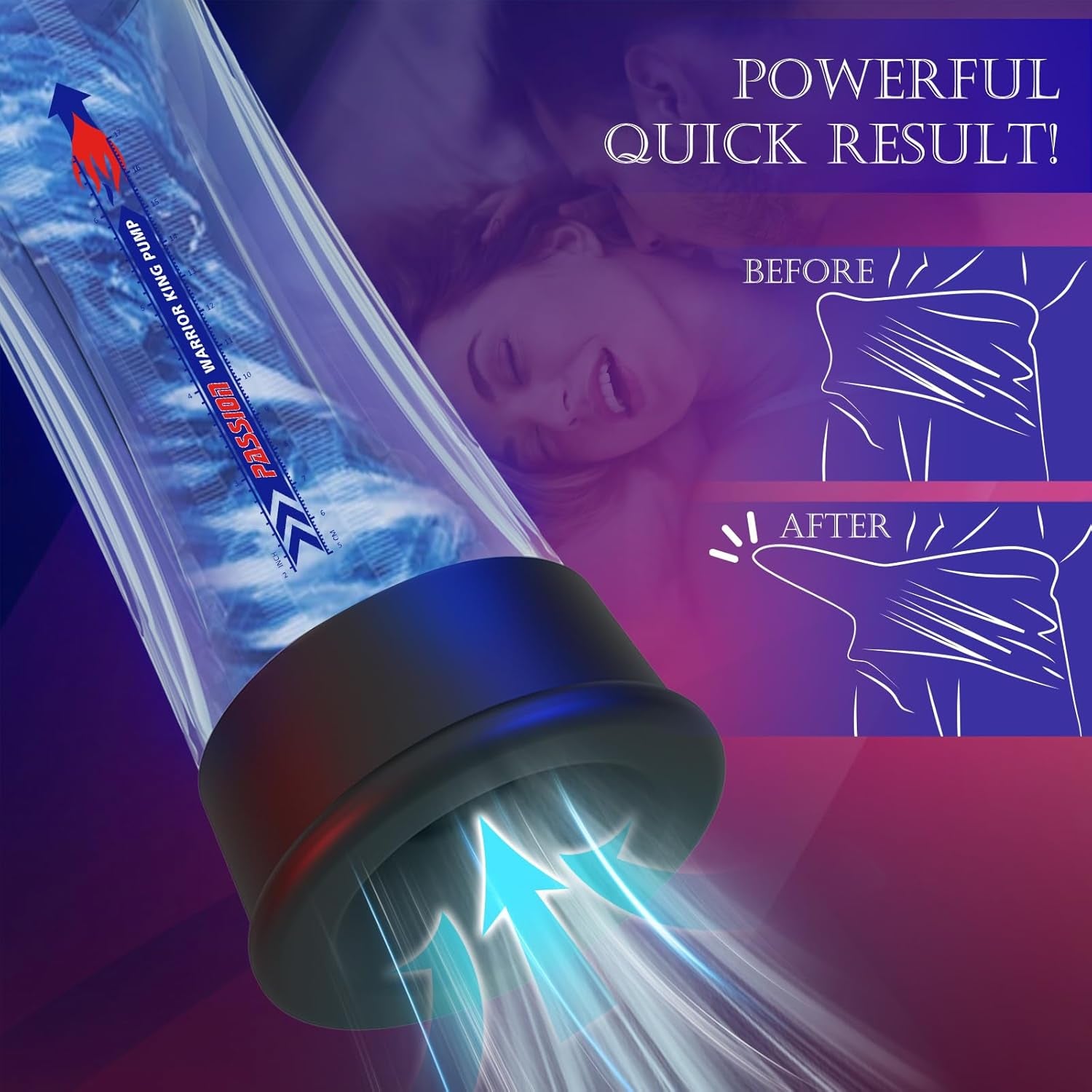 Men'S Sexual Vacuum Penis Pumps, Water Pump Penis Enlargement Extender Sex Pump with 4 Vacuum & 4 Suction Modes for Men Erection Training and Masturbate Pleasure, Penis Enlarger Growth Extender Pump - SinfulX - 
