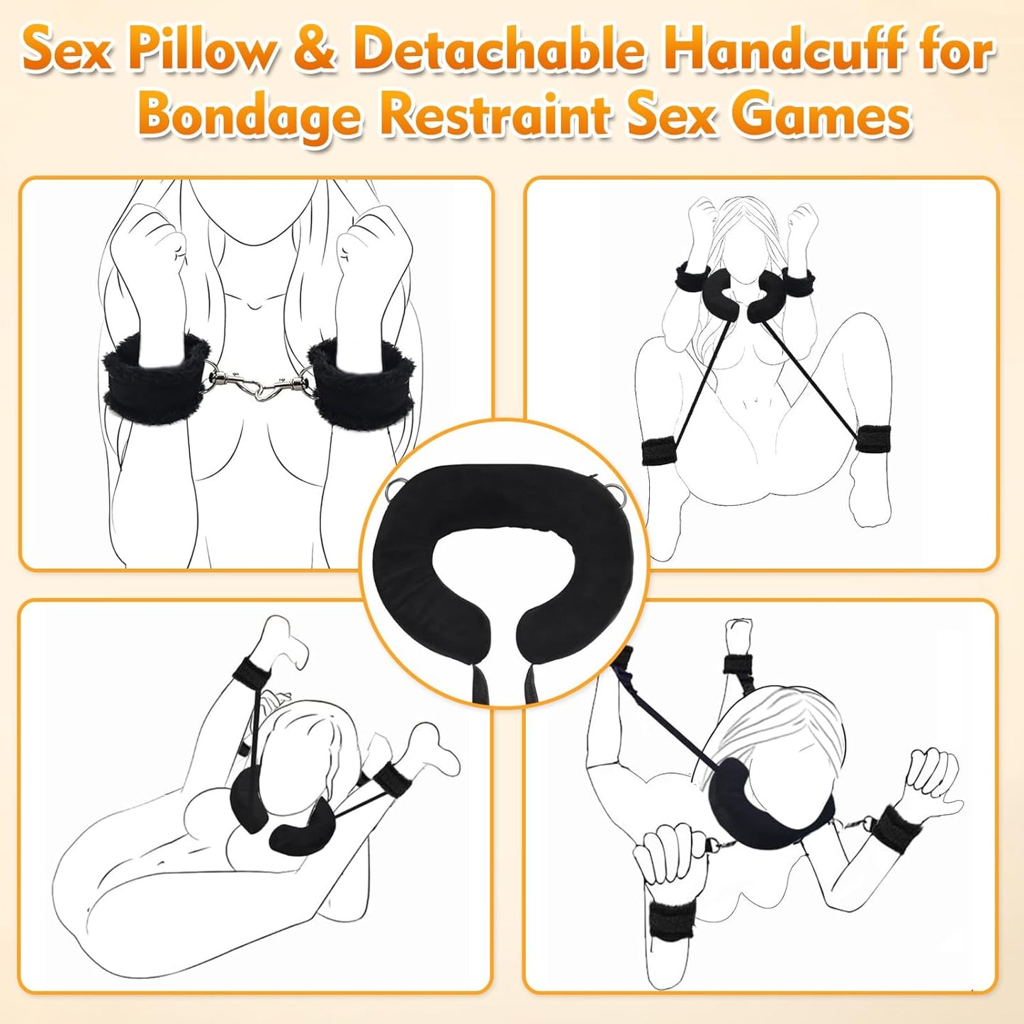 ComfortBond Adjustable BDSM Door Swing with Padding - SinfulX - 
