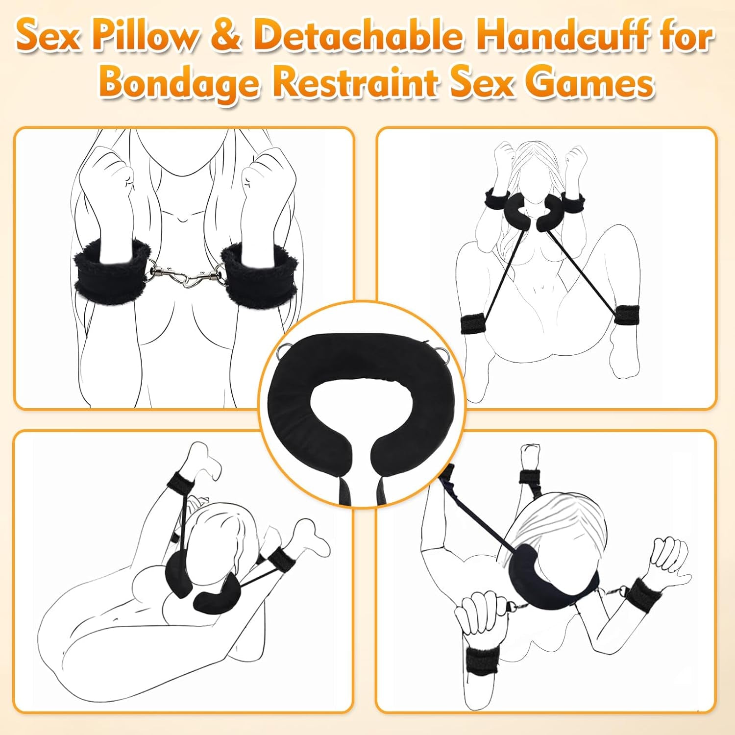 ComfortBond Adjustable BDSM Door Swing with Padding - SinfulX - 