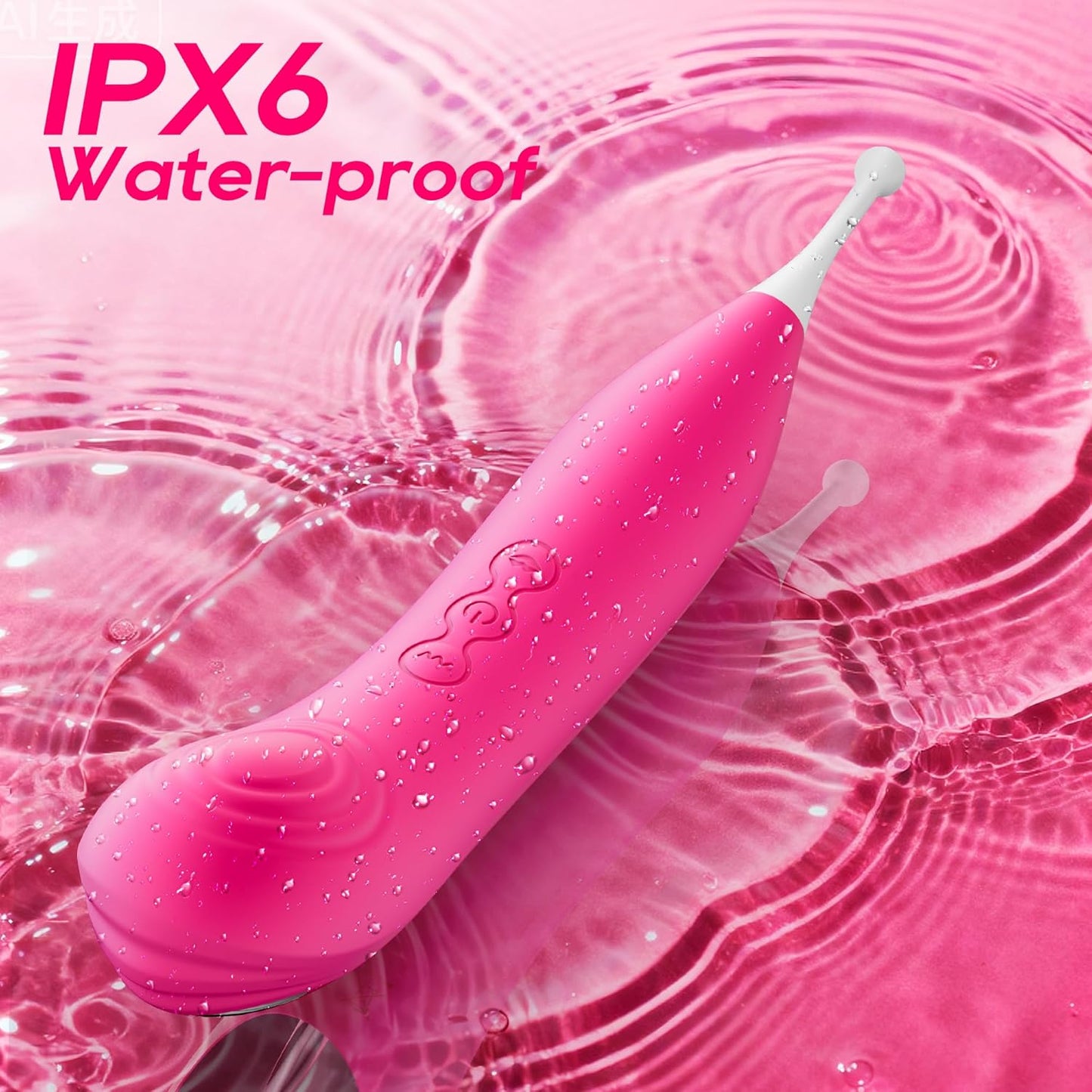 Clitoral Vibrator Sex Toys for Women, 5 in 1 Pinpoint Squirting Vibrator Wand, Clit G-Spot Anal Stimulator with 7 Vibration & Slapping, High Frequency Vibe Personal Massager Wand 3 Silicone Heads