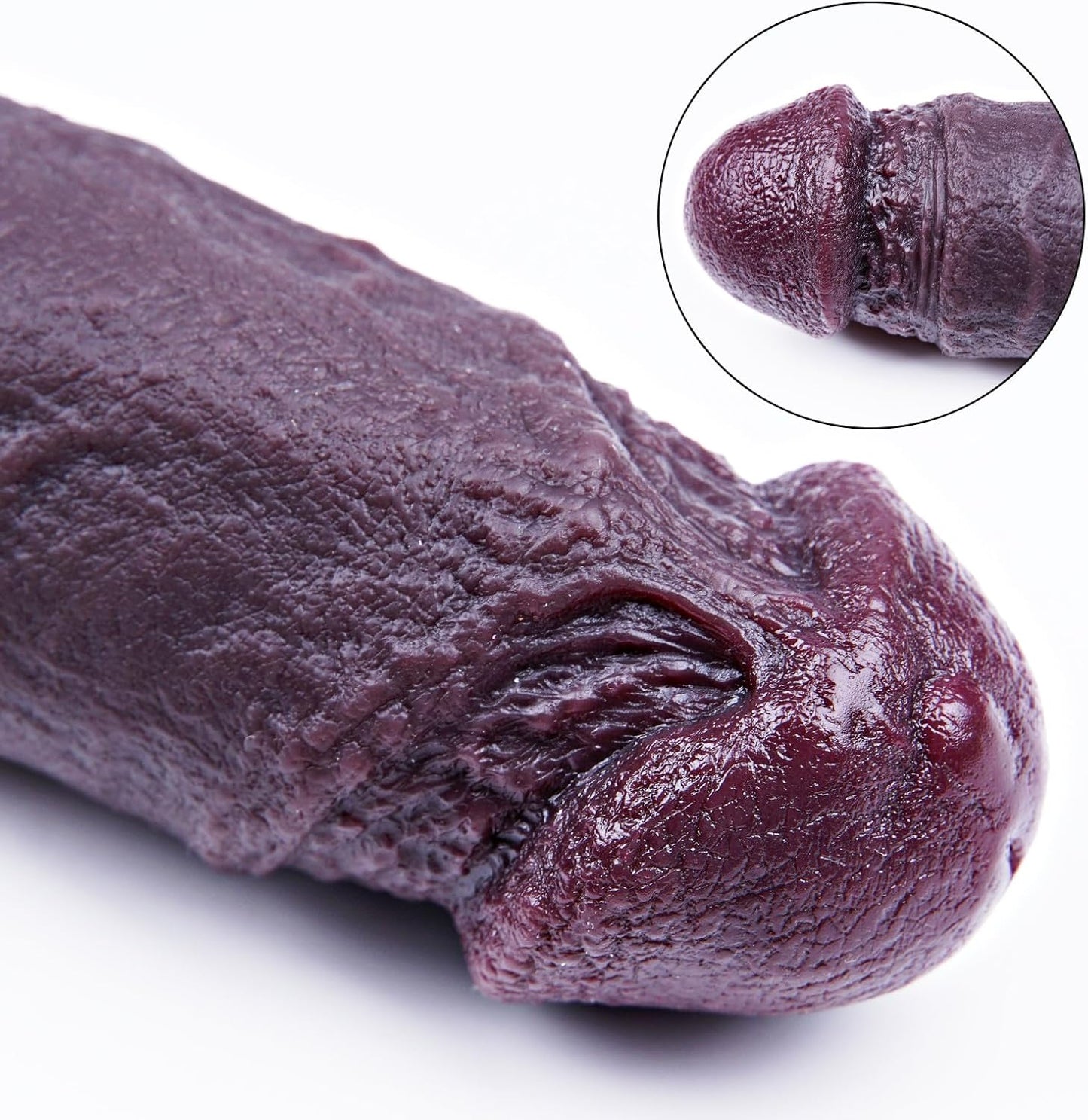 19.7 * 1.7 Inch Double Headed Giant Dildo, Double Sided Thick Black Penis, Silicone Long Giant Toy, XXL Large Realistic Dildo, Wide Anal/Vaginal Massager for Couple Lesbian and Gay Play - SinfulX - 