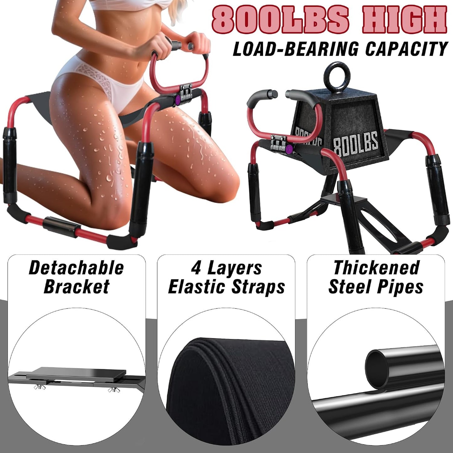 CrimsonVice Sex Chair | 500lb Support Bench with 8in Dildo