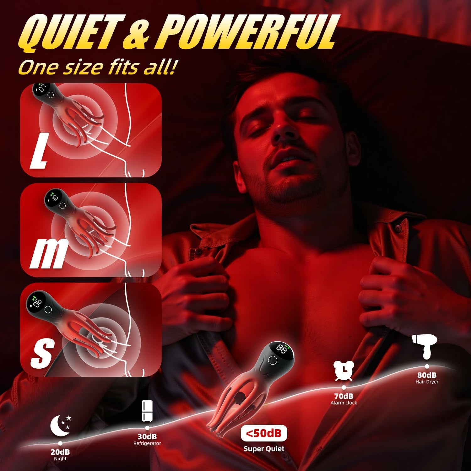 Male Vibrators Sex Toys for Men - LED Display Male Masturbator Couples Adult Sex Toy with 360° Fully Wrapped Octopus Tentacles & 12 Vibrations, Mens Penis Vibrator Trainer Stroker Prolong Endurance - SinfulX - 