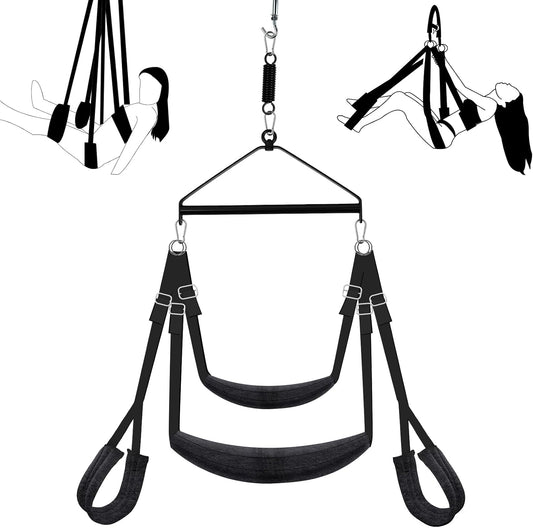 AerialisX 180° Spinning Sex Swing 800lb Ceiling - SinfulX - Personal Care > Sexual Wellness > Sex Swing