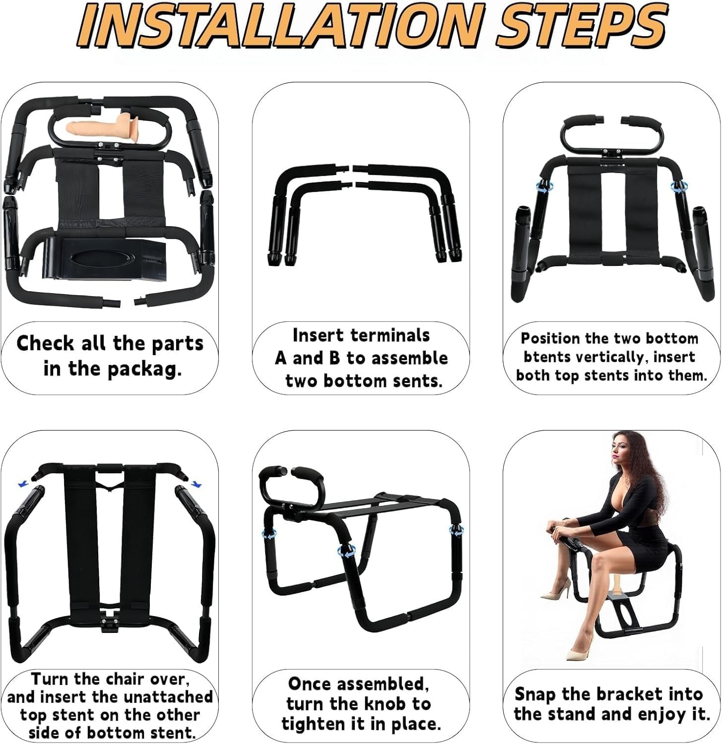 SinApex 500lb Support Sex Chair | Adjustable BDSM Sex Bench