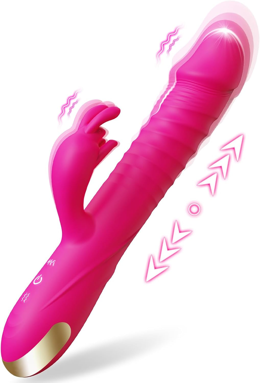 Thrusting Dildo Vibrators Sex Toys for Women - Dildos Adult Toys G Spot Rabbit Vibrator with 3 Thrust and 10 Vibrate Modes, Silicone Clitoral Stimulator Sex Toy for Solo and Couples Pleasure