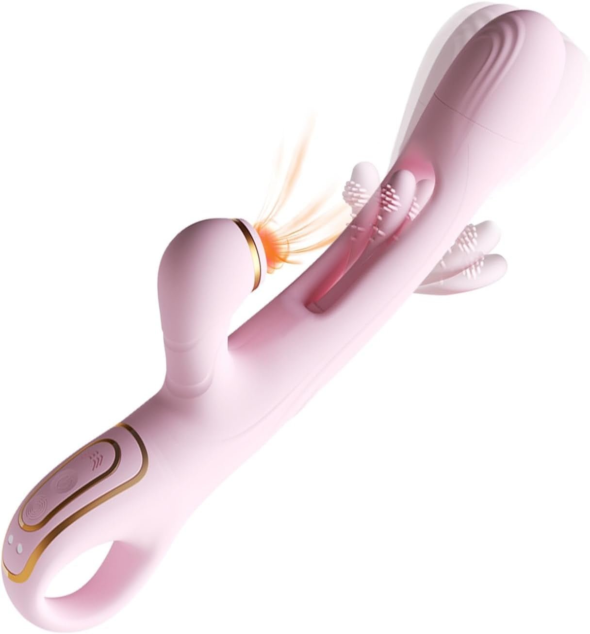 Clit Sucking Vibrator Penis Rabbit Luxe Wand Sex Toy for Women Suction Licking Vibe Nipple Gspot Vibrating Dildo Clitoris Stimulator Massager Powerful G Spot Flapping (Pink) - SinfulX - 