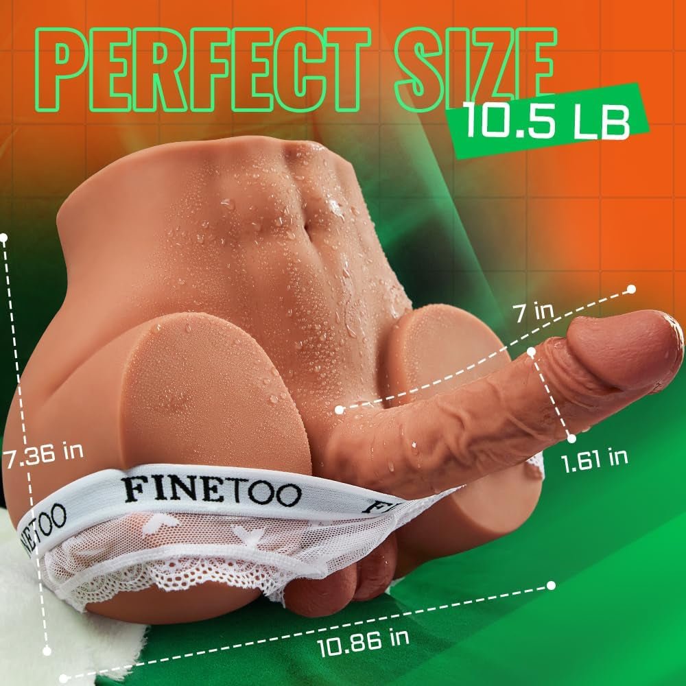 11LB Male Sex Doll Masturbator with Realistic Dildo and Testis, Realistic Male Masturbator with Tight Hole for Men Masturbation, Unisex Sex Toy for Couple - SinfulX - 