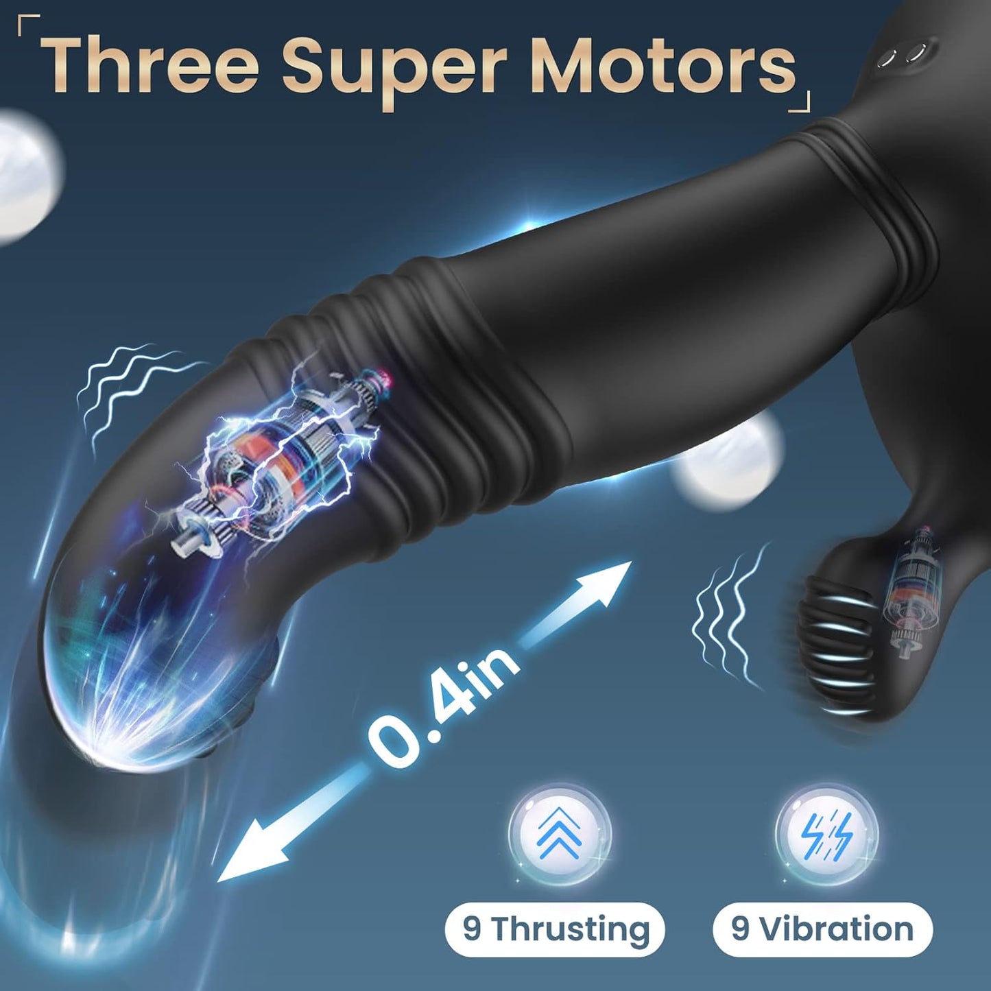 ThrustBead Thrusting Prostate Massager 9 Modes Remote Waterproof - SinfulX - Personal Care > Sexual Wellness > Prostate Massager